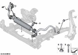 Stabilisator vorn / Dynamic Drive Allrad diagram for BMW X5 M F95 X5 M