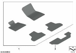 Individual automatten,Omlijsting in leer diagram for BMW X5 G05 40iX