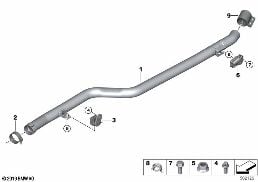 Přední díl výfuku diagram for BMW X5 G05 30dX