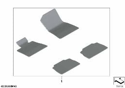 Individuální rohožky, lemovka kůže diagram for BMW X6 G06 40iX