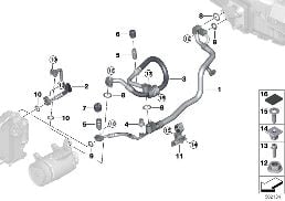 Przewody czynnika chłodniczego diagram for BMW 5 Series G30 540iX