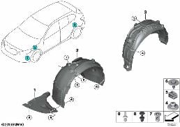 WHEELARCH TRIM diagram for BMW 1 Series F40 128ti