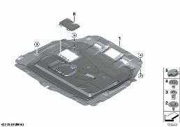 UNDERHOOD SHIELD diagram for BMW 1 Series F40 128ti