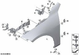 FRONT SIDE PANEL diagram for BMW 1 Series F70 120