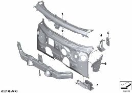 SPLASH WALL PARTS diagram for BMW 1 Series F70 120