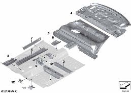 PARTITION TRUNK/FLOOR PARTS diagram for BMW 2 Series F44 Gran Coupé 220iX