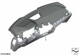 Individual dashboard geheel leder diagram for BMW X5 G05 40iX