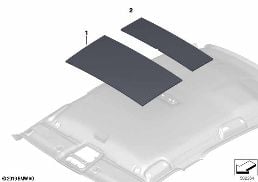 SOUND INSULATION ROOF diagram for BMW 1 Series F40 128ti