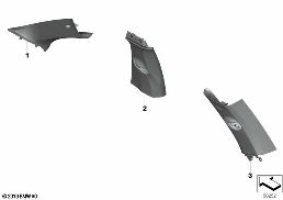 Indi. A-, B-, C-stijlbekleding diagram for BMW X5 G05 40iX