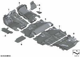底板饰板 diagram for BMW X5 G05 40iX