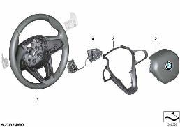 Individ. stuurwiel leer airbag-smart diagram for BMW X5 G05 40iX