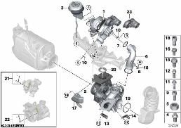 TURBOCHARGER diagram for BMW 7 Series G11 LCI 740dX