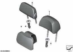 HEADREST, REAR diagram for BMW 3 Series G28 Sedan 320Li