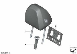 SEAT, FRONT, HEAD RESTRAINT diagram for BMW X4 M F98 X4 M