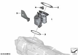 FUEL PUMP AND FUEL LEVEL SENSOR diagram for BMW 4 Series G22 Coupé LCI 420d