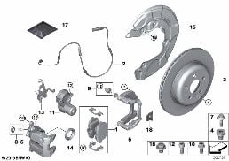 REAR BRAKES diagram for BMW X3 G01 30iX