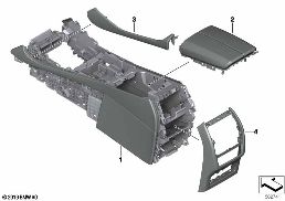 Individual middenconsole leer diagram for BMW X5 G05 40iX