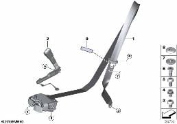 安全带 REMA 前部 diagram for BMW 4 Series F33 LCI 430iX
