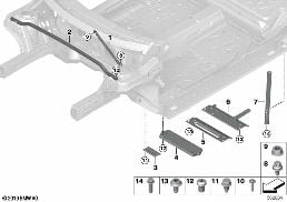 Versterking carrosserie diagram for BMW X1L F49 LCI X1 25Li