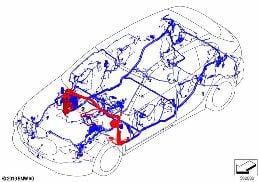 MAIN WIRING HARNESS, DUPLICATE diagram for BMW 1 Series F40 M135iX