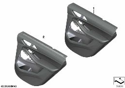 Individual deurbekleding leer achter diagram for BMW X5 G05 40iX