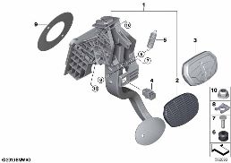 Dźwignia nożna automat. skrzyni biegów diagram for BMW X2 F39 M35iX