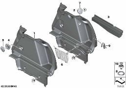 RIGHT TRUNK TRIM diagram for BMW 1 Series F40 128ti