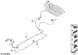 FUEL PIPE AND MOUNTING PARTS diagram for BMW X3 G01 30eX