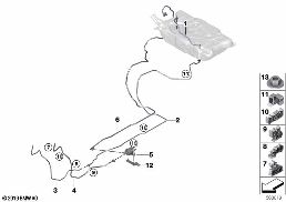 FUEL PIPE AND MOUNTING PARTS diagram for BMW X3 G01 30eX