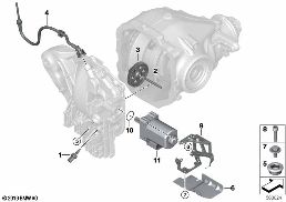 REAR DIFFERENTIAL / MOUNTED PARTS diagram for BMW X3 G01 LCI M40iX