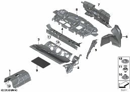SOUND INSULATING REAR diagram for BMW 1 Series F40 128ti