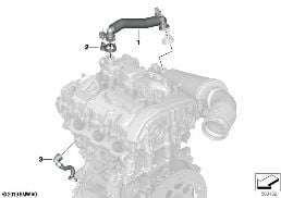 CRANKCASE-VENTILATION diagram for BMW i8 I12 LCI i8