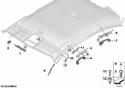 MOUNTING PARTS, ROOF ANTENNA diagram for BMW 3 Series G20 Sedan 330d