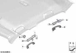 MOUNTING PARTS, ROOF ANTENNA diagram for BMW 1 Series F40 128ti