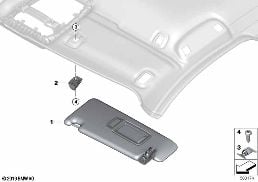 SUN VISORS diagram for BMW 1 Series F40 128ti