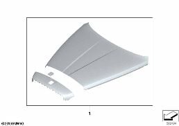 Reequipamento, capot Silver Satin diagram for BMW Rolls-Royce Cullinan RR31 Cullinan