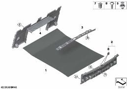 TRIM PANEL, TRUNK FLOOR diagram for BMW 8 Series G14 Convertible 840dX