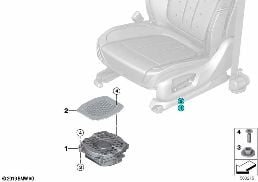 COMPONENTS CENTRAL BASS diagram for BMW X7 G07 30dX