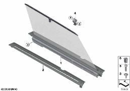 ROLLER SUN VIZOR, REAR DOOR diagram for BMW X6 M F96 X6 M