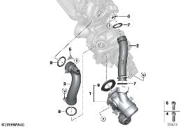 Comando sportelli turbocompressore diagram for BMW 5 Series G31 Touring 525d