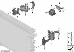 Elektrikli devridaim pompası / bağlantı diagram for BMW 5 Series F90 M5 LCI M5 CS