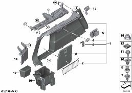 LEFT TRUNK TRIM diagram for BMW X6 M F96 X6 M