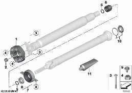HARDY COUPLING/CENTER BEARING/INSERT NUT