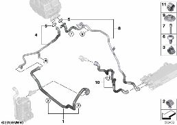 冷却液循环 高压蓄电池 diagram for BMW X3 G01 LCI 30eX