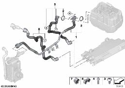冷却液循环 高压蓄电池 diagram for BMW X3 G01 LCI 30eX