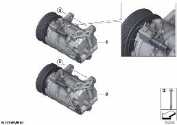 RP A/C COMPRESSOR diagram for BMW 2 Series F44 Gran Coupé 220iX