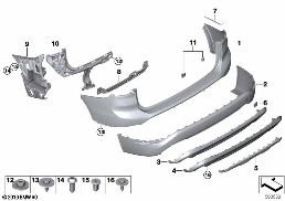 Bekleding achter diagram for BMW X1L F49 LCI X1 25Li