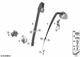 SAFETY BELT REAR diagram for BMW 3 Series G21 Touring 330d