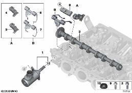 VALVE TIMING GEAR,ECCENTR.SHAFT,ACTUATOR diagram for BMW X3 G01 LCI 30i