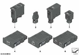 USB SOCKET diagram for BMW X1 F48 25iX